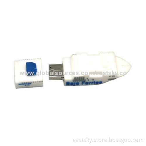 Custom Ship Shape Thumb Drive, made of soft PVC material, OEM orders welcome